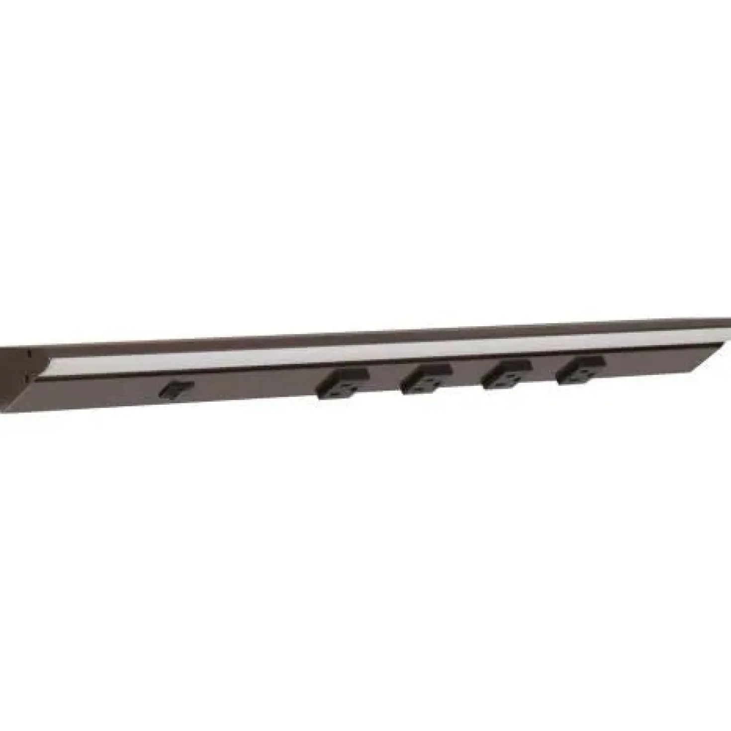 Under Cabinet Power Strip with High-Output LED Light in Bronze