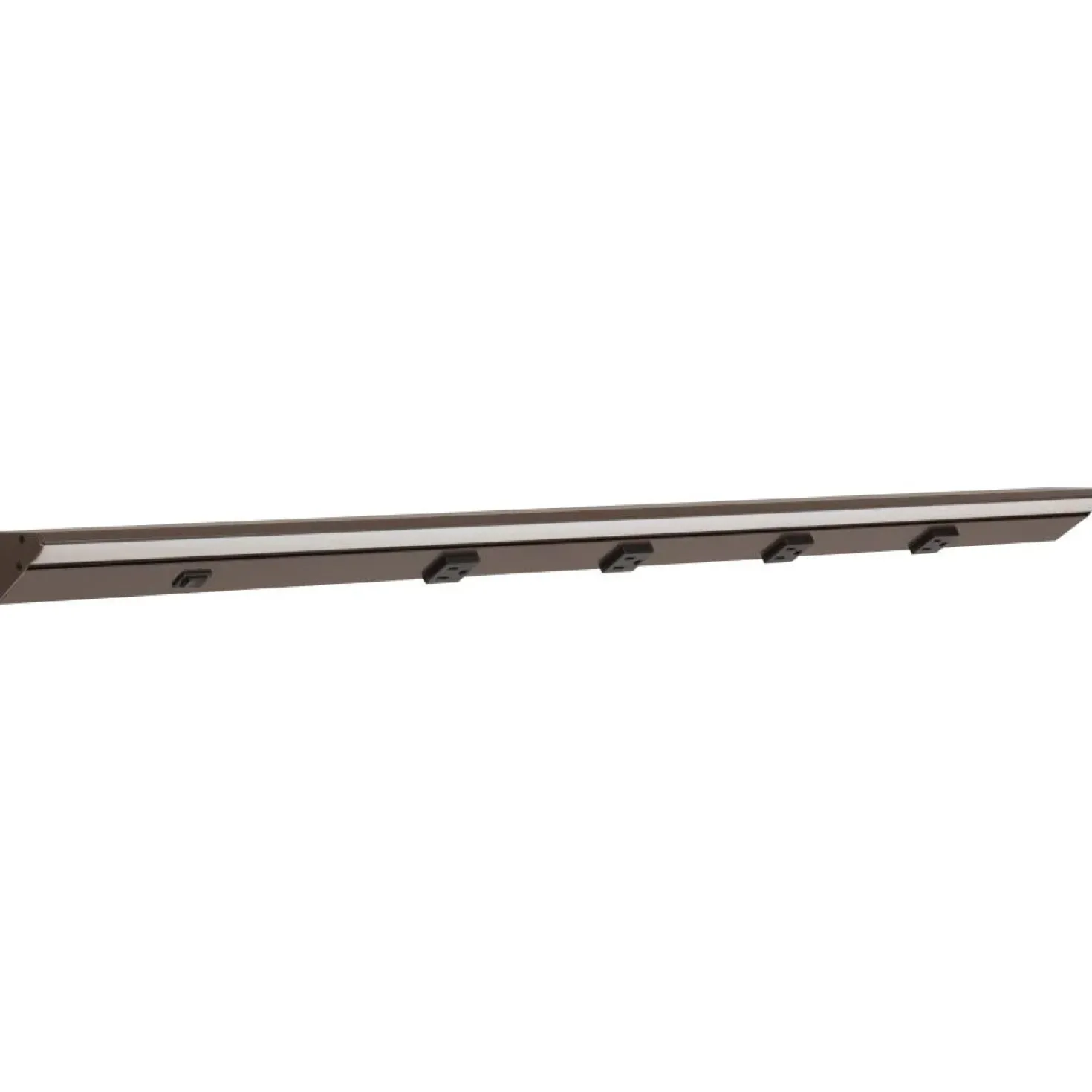 Under Cabinet Power Strip with High-Output LED Light in Bronze