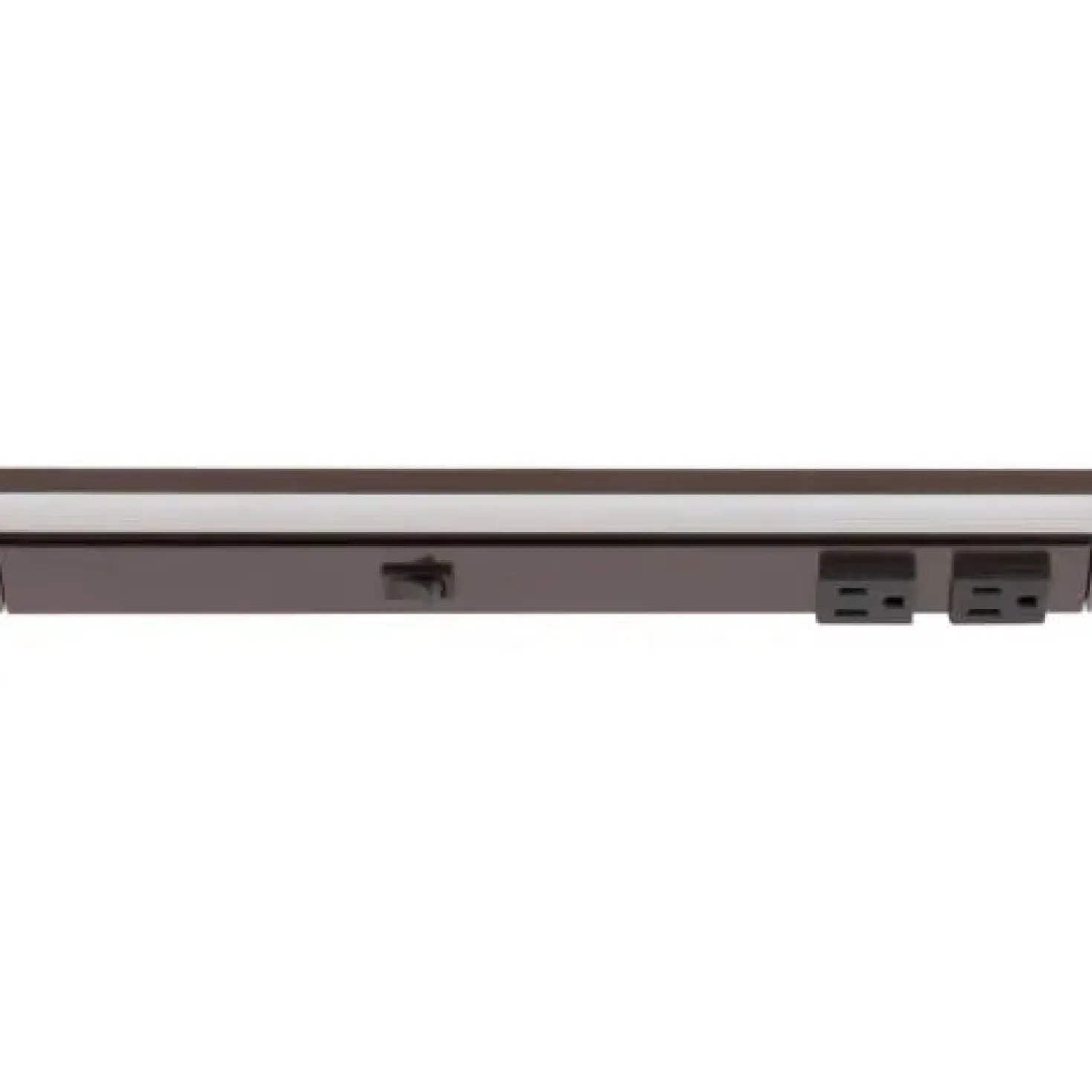 Under Cabinet Power Strip with High-Output LED Light in Bronze