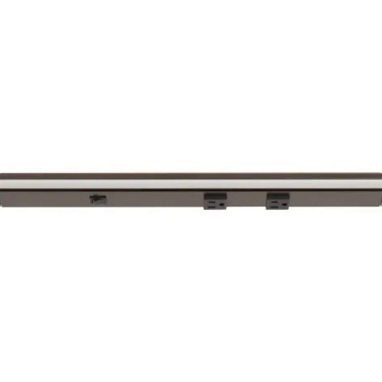 Under Cabinet Power Strip with High-Output LED Light in Bronze