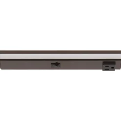 Under Cabinet Power Strip with High-Output LED Light in Bronze