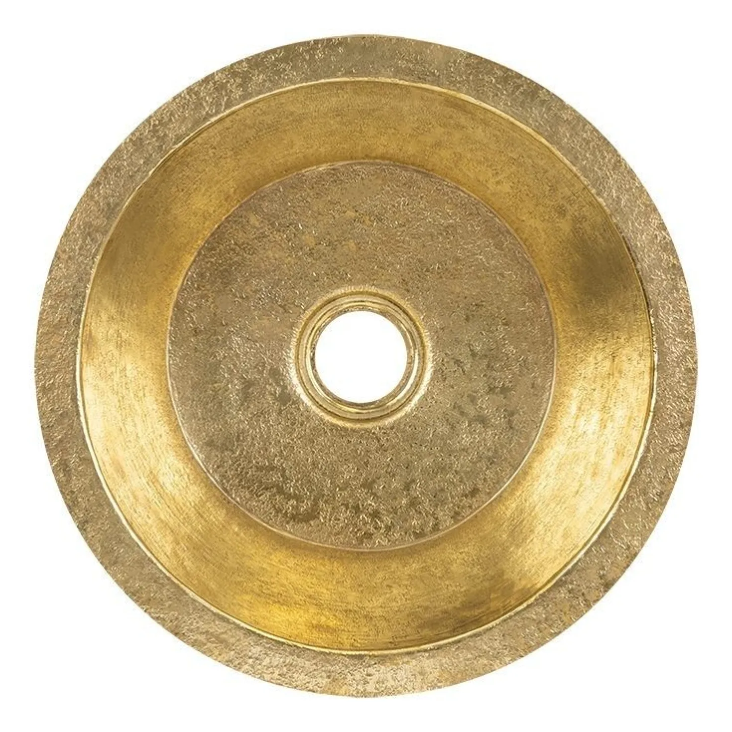 14" Undermount Round Terra Firma Thick Polished Brass Prep Sink