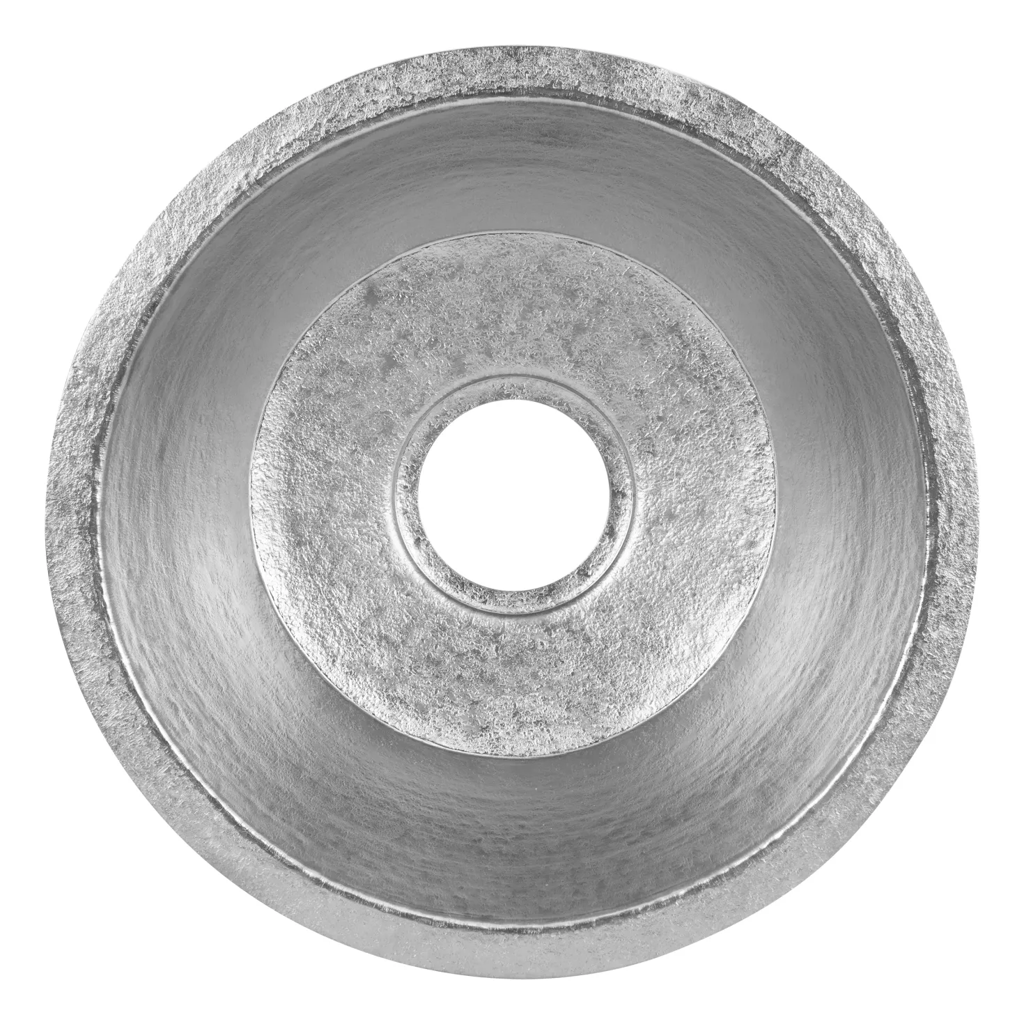 16" Undermount Round Terra Firma Thick Nickel Plated Prep Sink