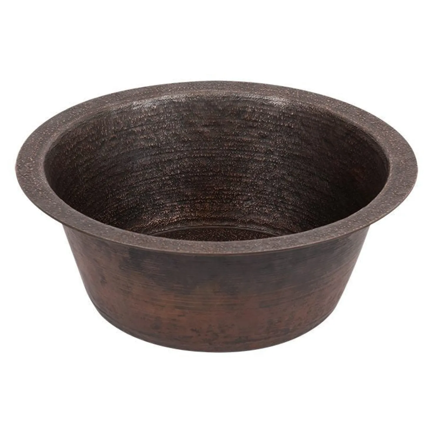14" Undermount Round Terra Firma Thick Copper Prep Sink