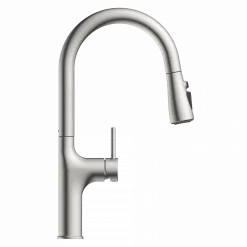 Wasserwerk Arched Pull-Down Kitchen Faucet in Brushed Nickel