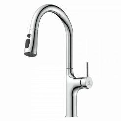 Wasserwerk Arched Pull-Down Kitchen Faucet in Chrome