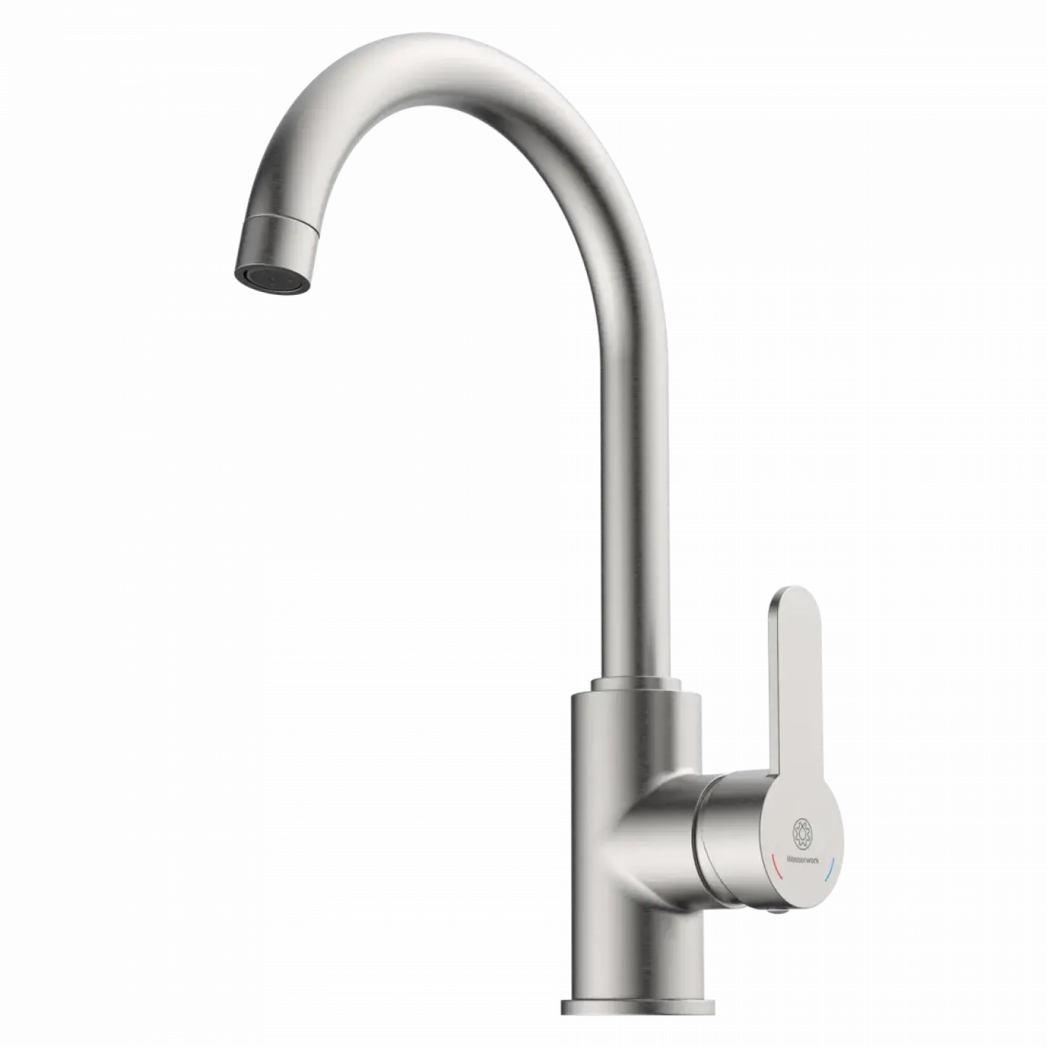 Wasserwerk Curved Bar Faucet in Brushed Nickel