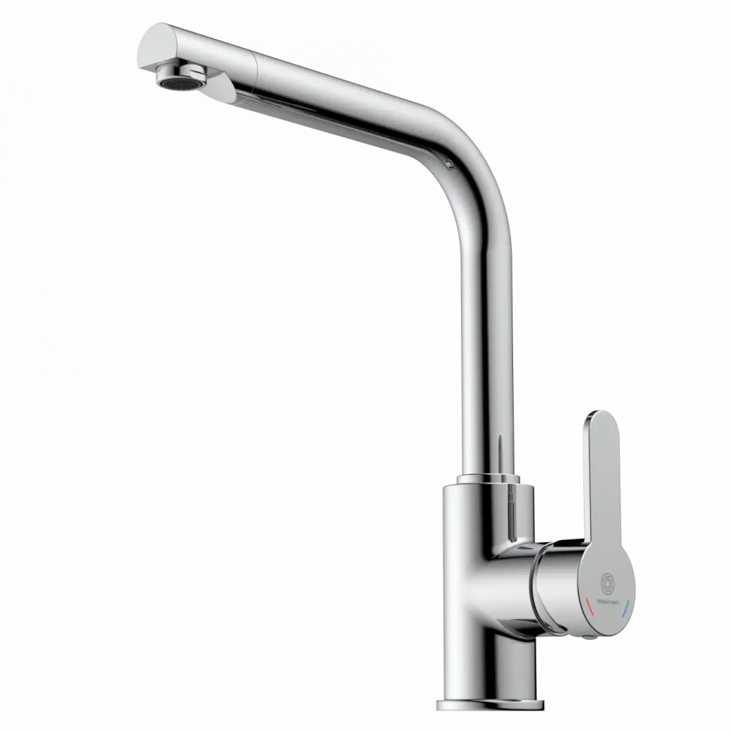 Wasserwerk Felis Single Hole Straight Kitchen Faucet in Chrome