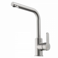 Wasserwerk Felis Single Hole Straight Kitchen Faucet in Brushed Nickel