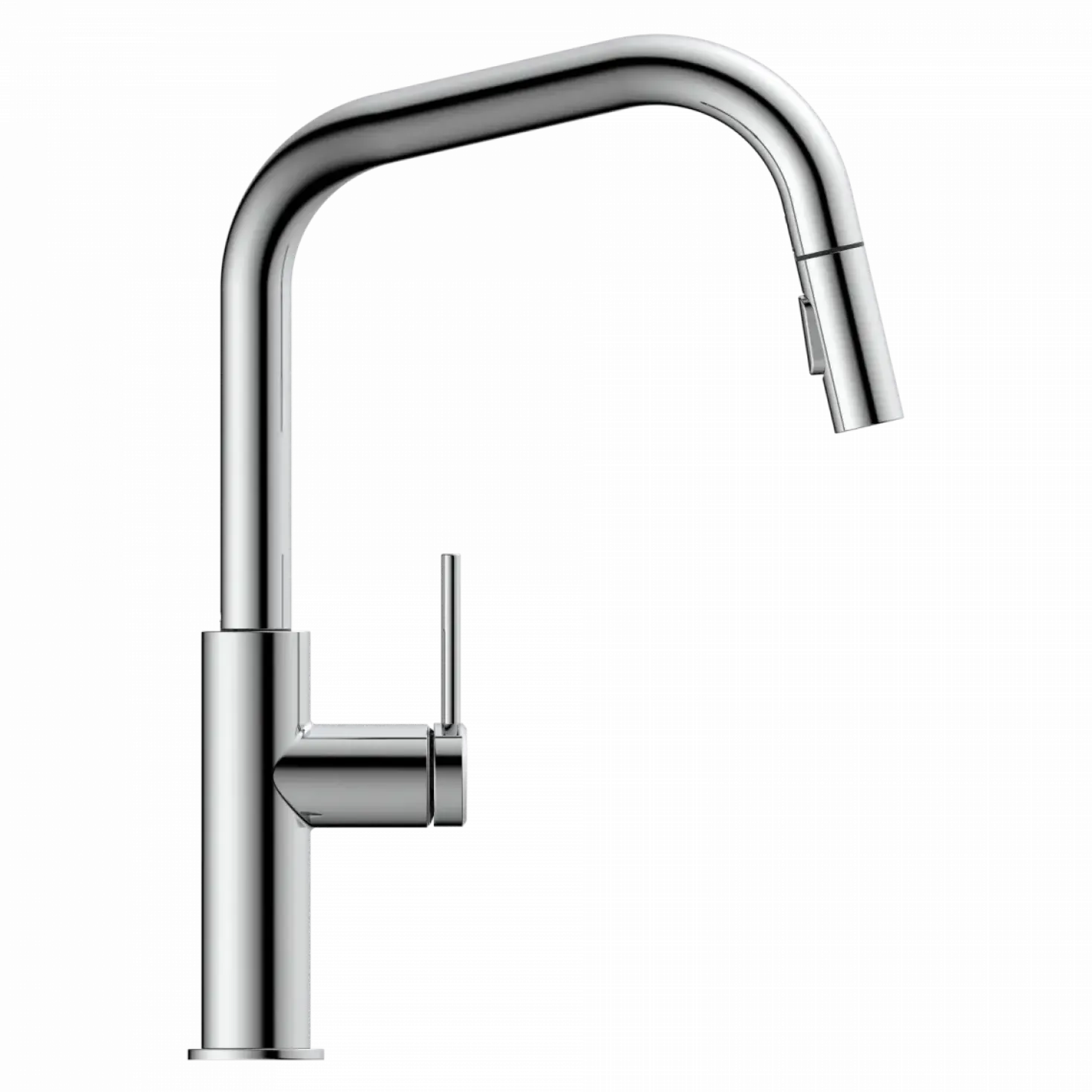 Wasserwerk Kitchen Faucet with Angled Spout Pull-Down Sprayer in Chrome