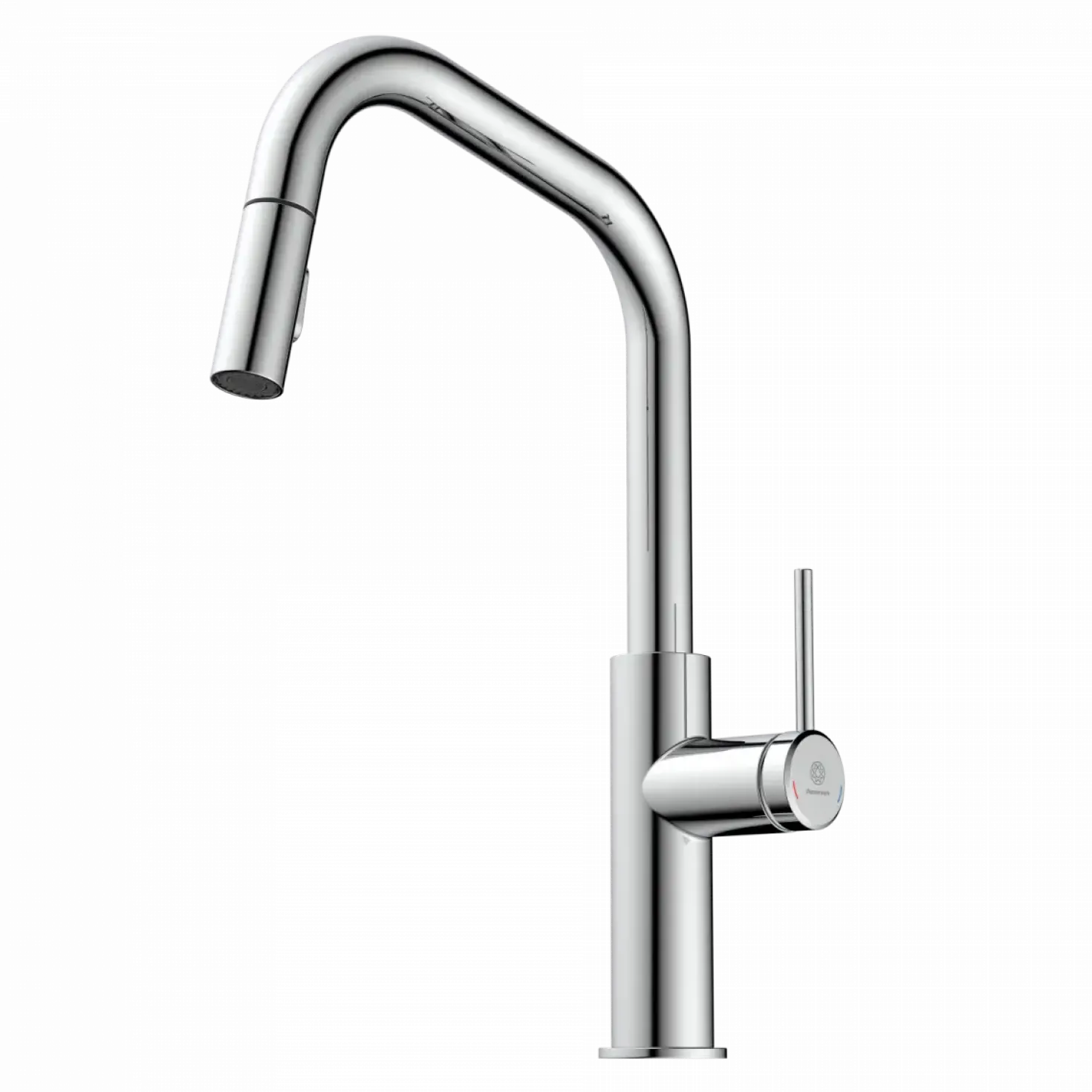 Wasserwerk Kitchen Faucet with Angled Spout Pull-Down Sprayer in Chrome