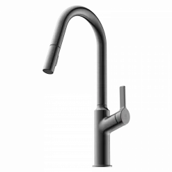 Wasserwerk Kitchen Faucet with Curved Spout in Matte Graphite