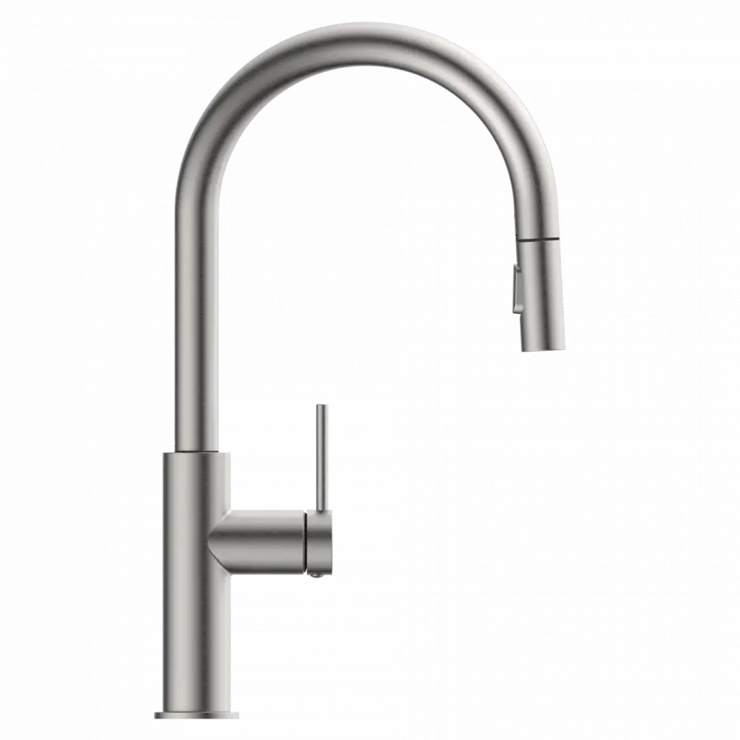 Wasserwerk Kitchen Faucet with Arch Pull-Down Spout in Brushed Nickel