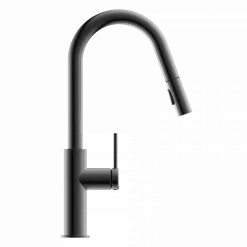 Wasserwerk Kitchen Faucet with Curved Pull-Down Spout in Matte Graphite