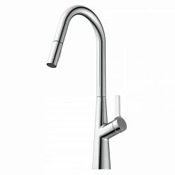 Wasserwerk Kitchen Faucet with Curved Spout Pull-Down Sprayer in Chrome