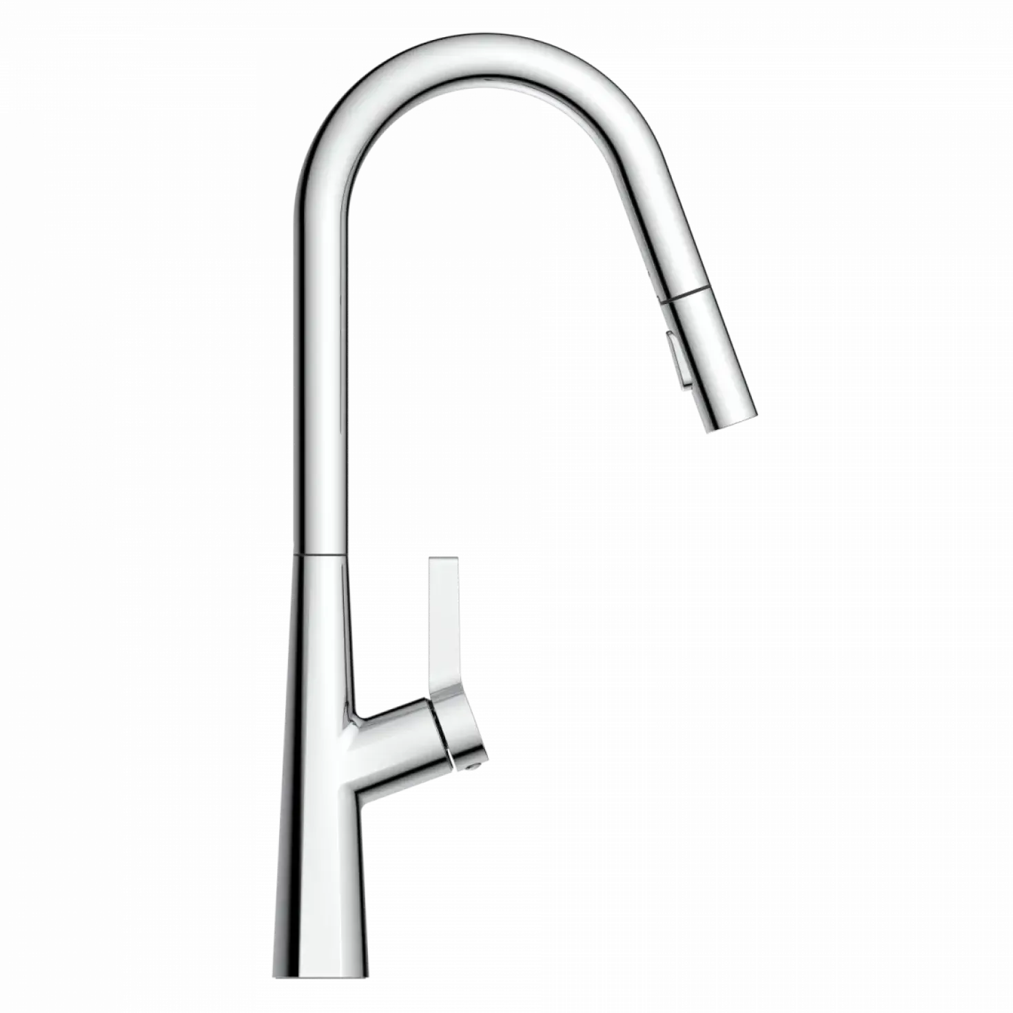 Wasserwerk Kitchen Faucet with Curved Spout Pull-Down Sprayer in Chrome