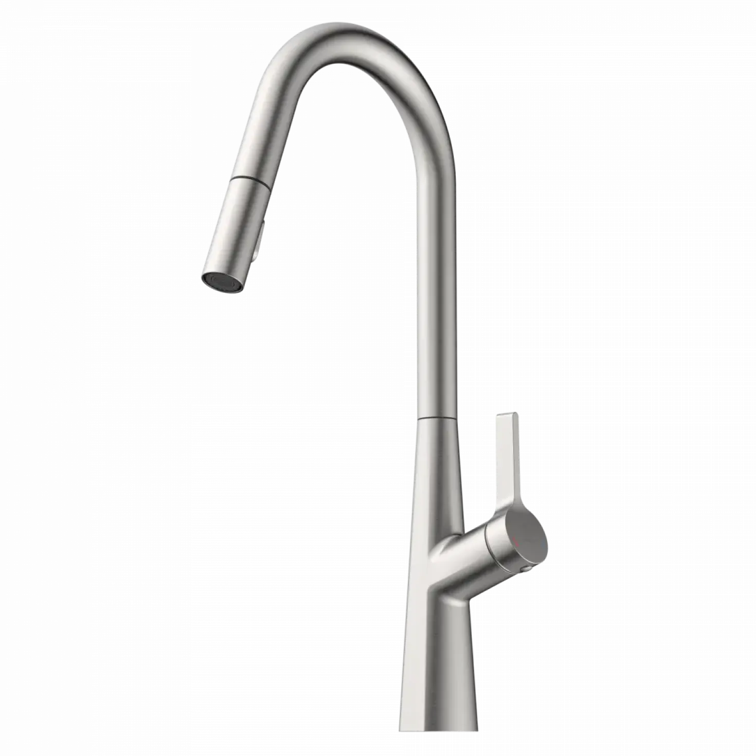 Wasserwerk Kitchen Faucet with Curved Spout Pull-Down Sprayer in Brushed Nickel