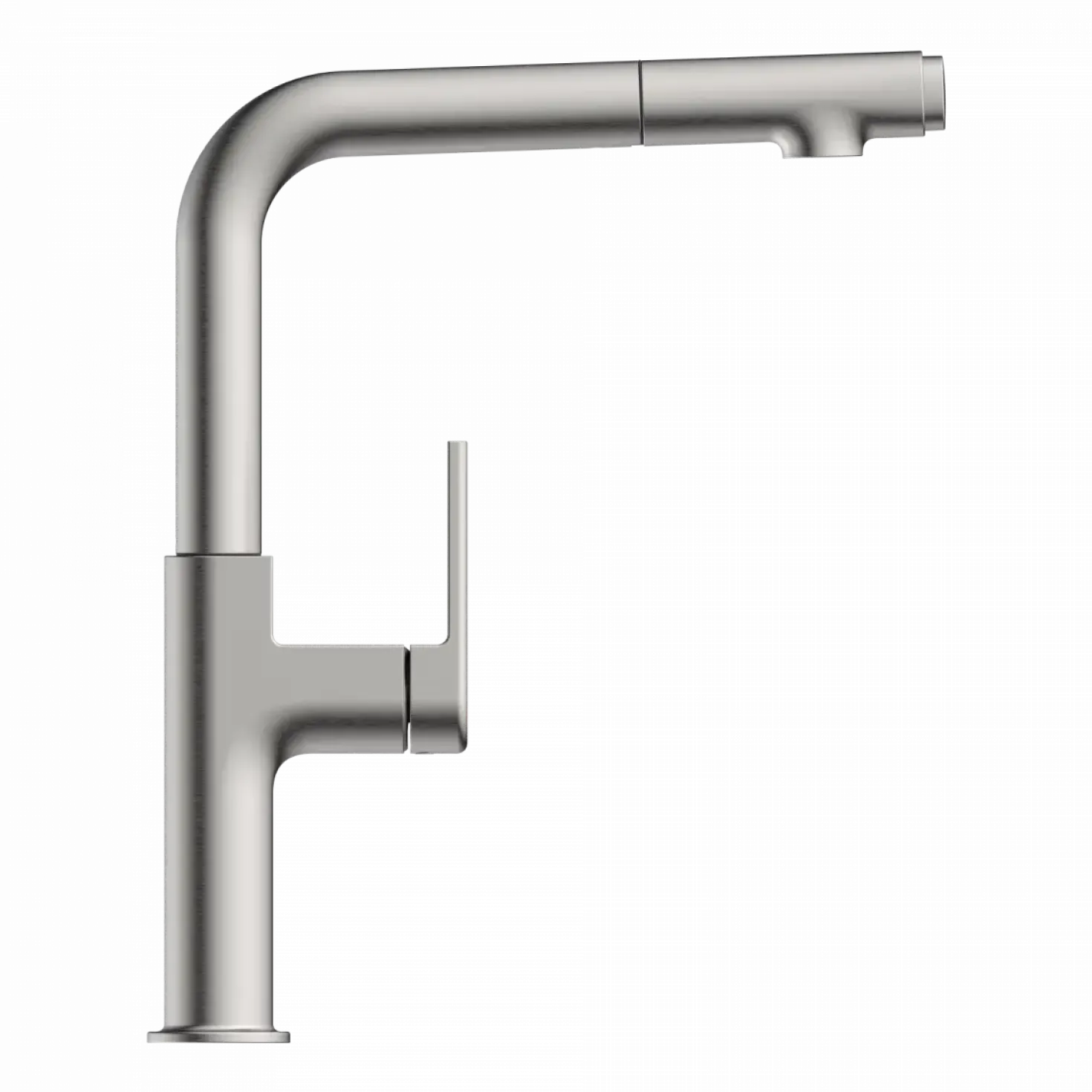 Wasserwerk Kitchen Faucet with Straight Pull-Out Spout in Brushed Nickel