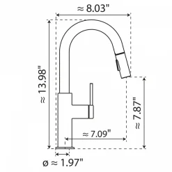 Wasserwerk Pull-Down Kitchen Prep Faucet in Chrome