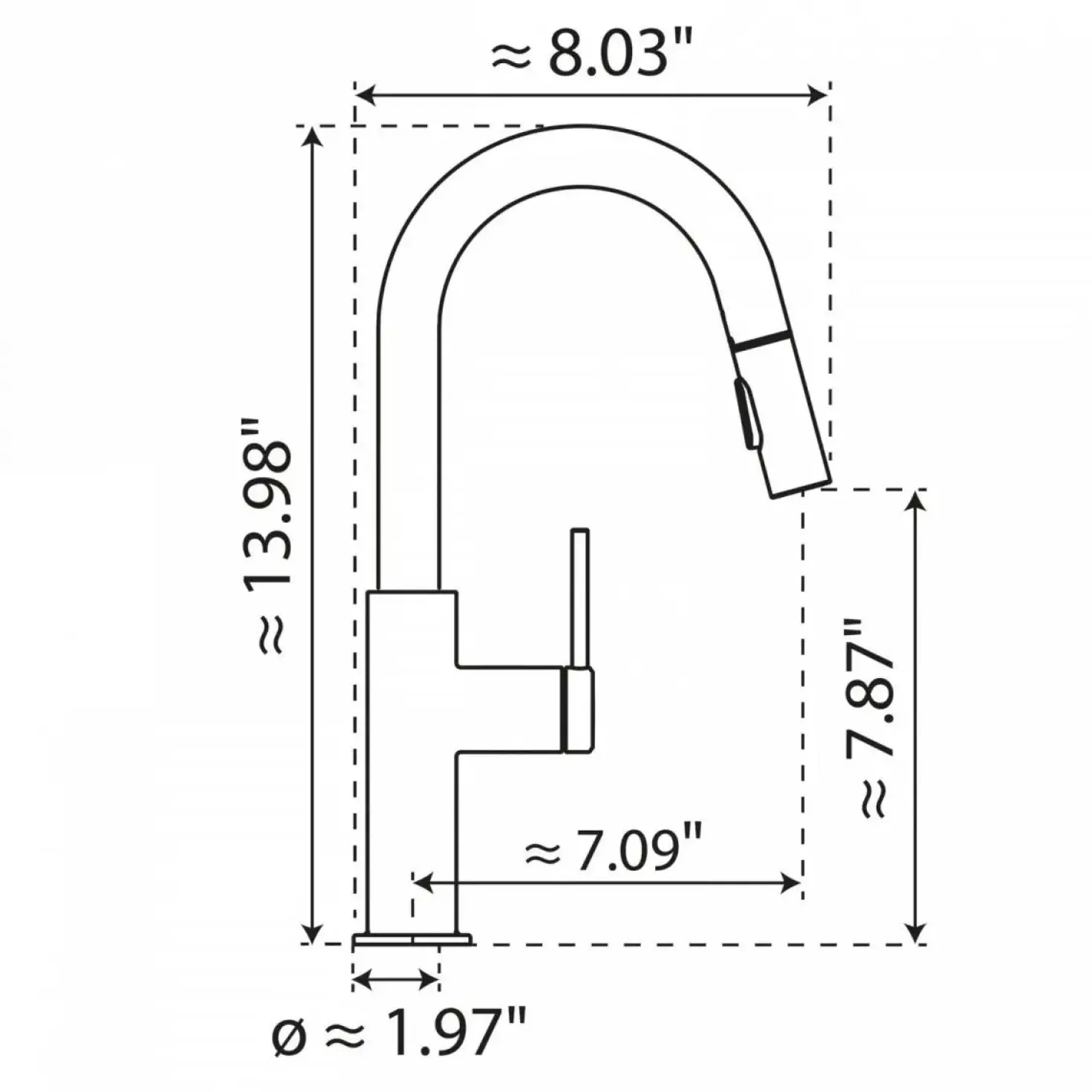 Wasserwerk Pull-Down Kitchen Prep Faucet in Brushed Nickel