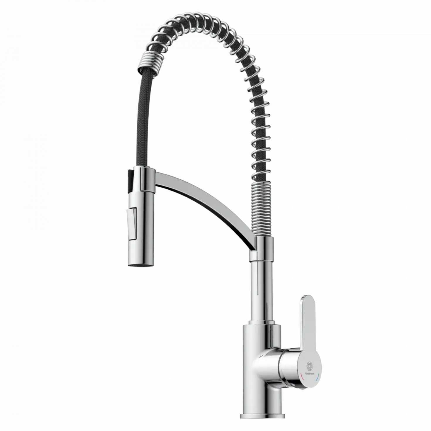 Wasserwerk Single Hole Pull Down Kitchen Faucet in Chrome