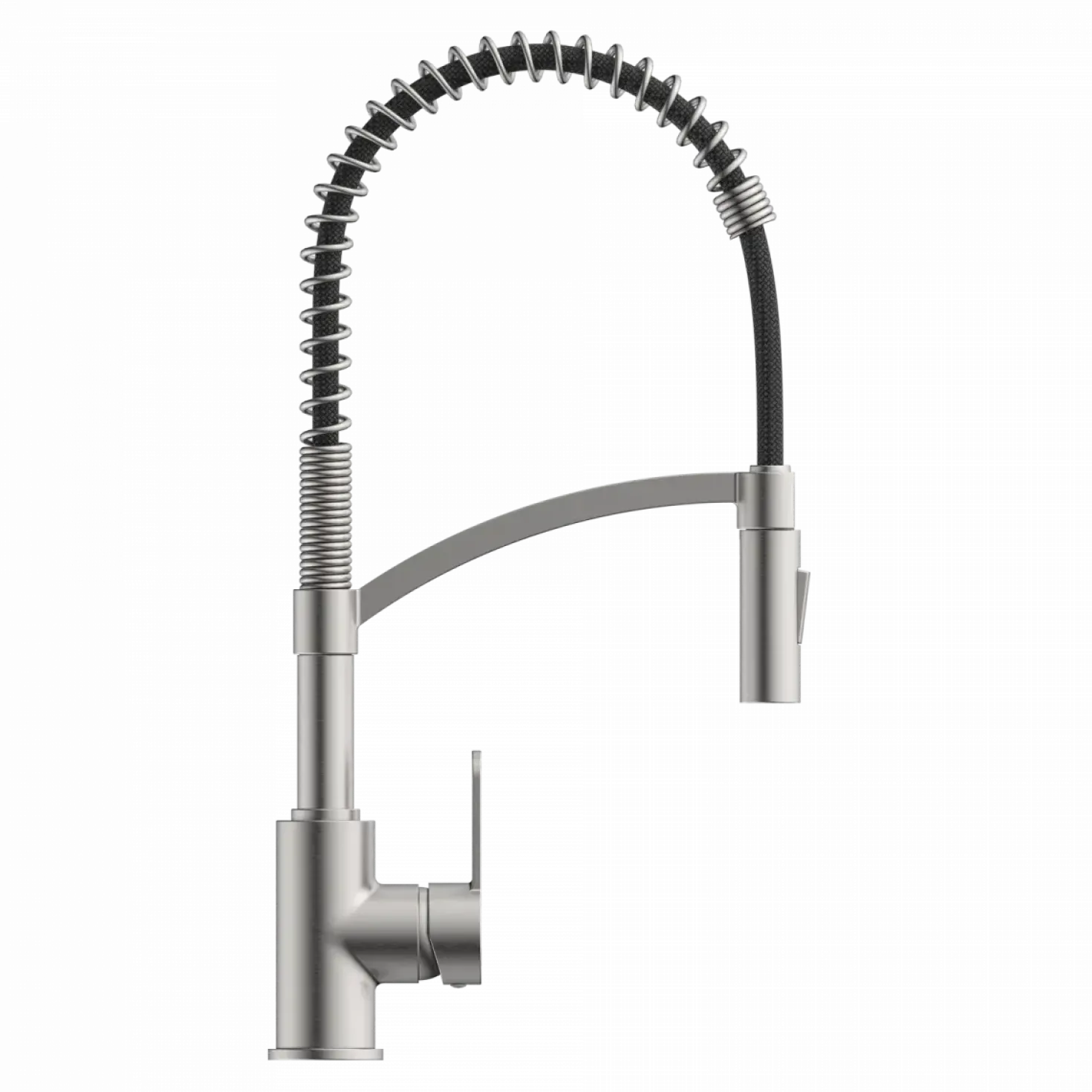 Wasserwerk Single Hole Pull Down Kitchen Faucet in Brushed Nickel