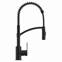 Wasserwerk Single Hole Pull Down Kitchen Faucet in Matte Black