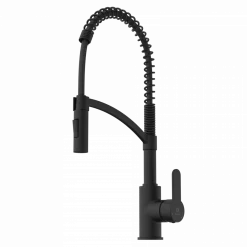 Wasserwerk Single Hole Pull Down Kitchen Faucet in Matte Black