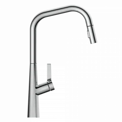 Wasserwerk Single Hole Pull Down Kitchen Faucet in Chrome