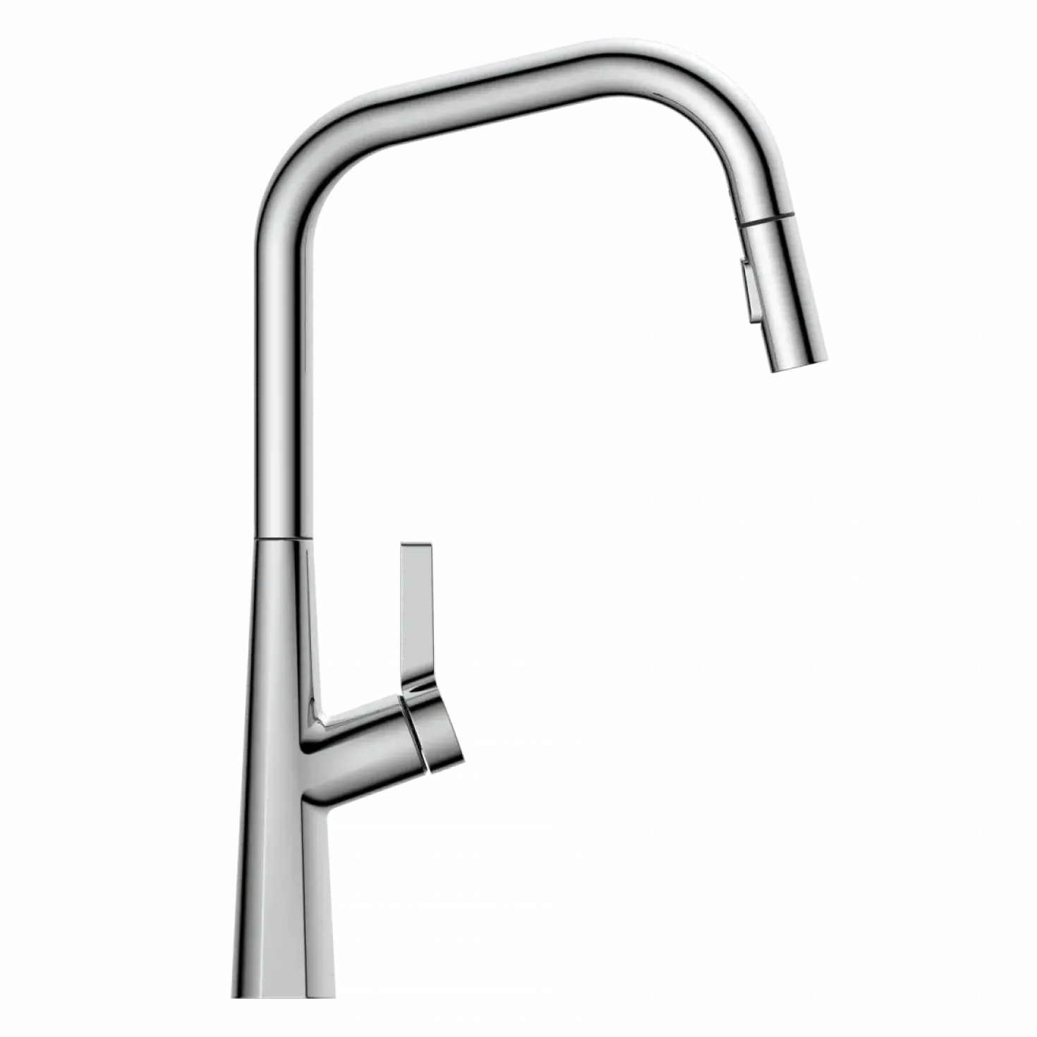 Wasserwerk Single Hole Pull Down Kitchen Faucet in Chrome