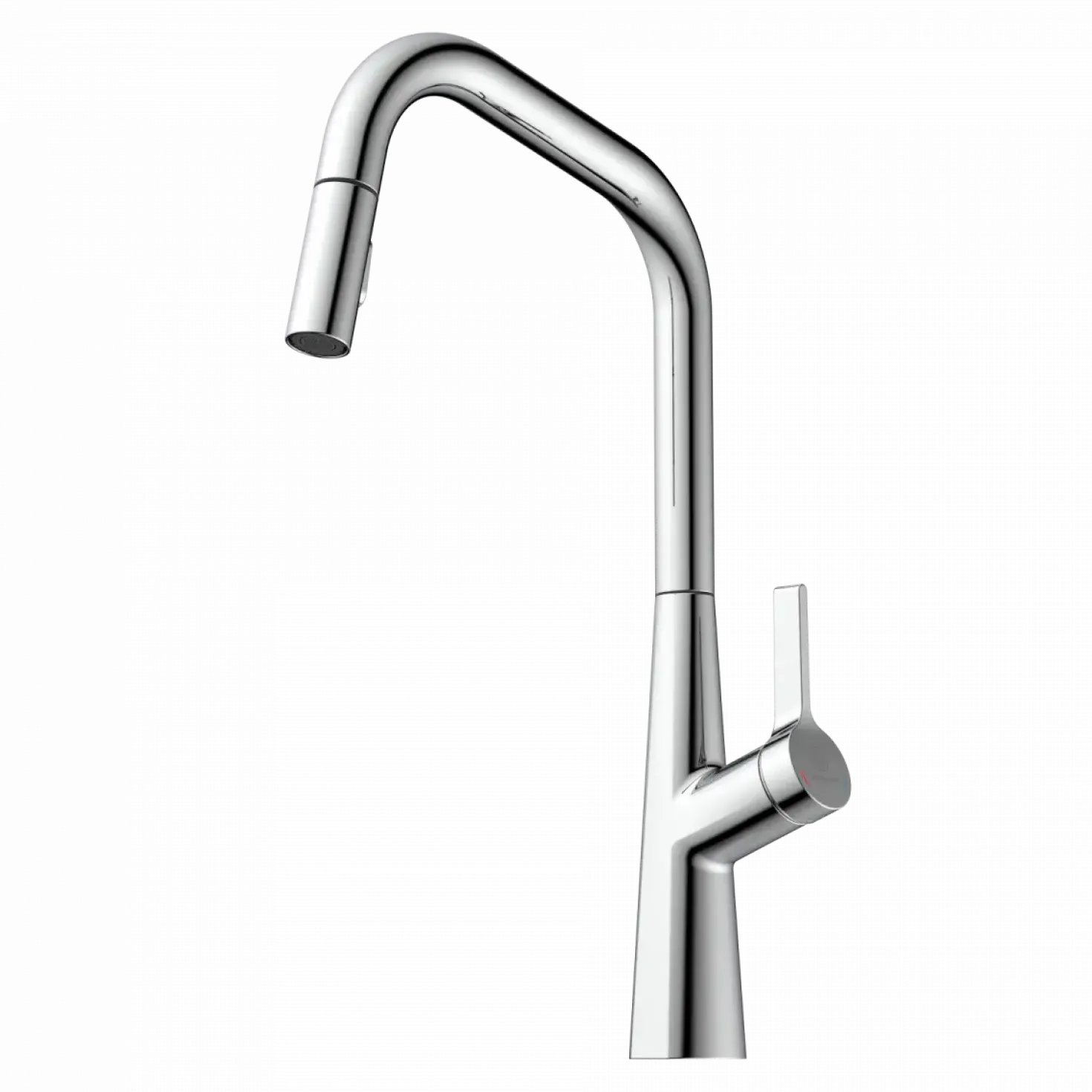 Wasserwerk Single Hole Pull Down Kitchen Faucet in Chrome