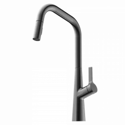 Wasserwerk Single Hole Pull Down Kitchen Faucet in Matte Graphite