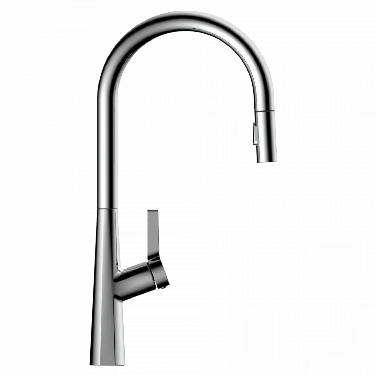 Wasserwerk Single Hole Pull Down Kitchen Faucet in Chrome