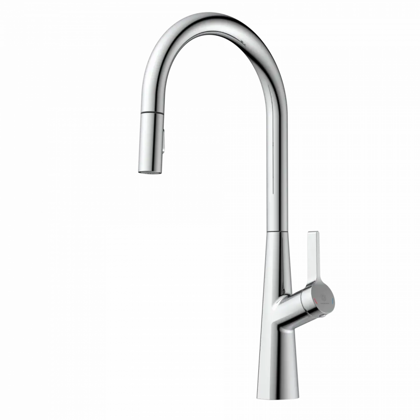 Wasserwerk Single Hole Pull Down Kitchen Faucet in Chrome