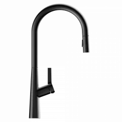 Wasserwerk Single Hole Pull Down Kitchen Faucet in Matte Graphite