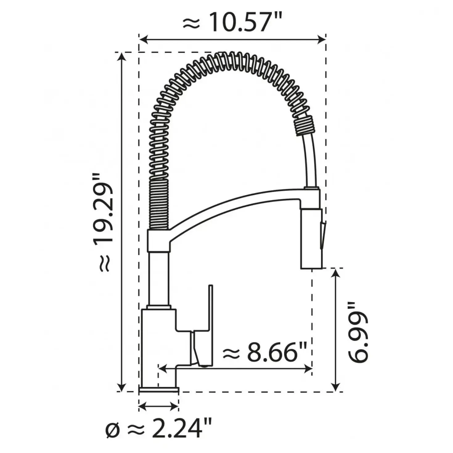 Wasserwerk Single Hole Pull Down Kitchen Faucet | Matte Black & Brushed Gold