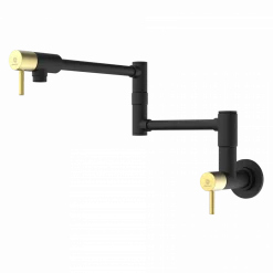 Wasserwerk Wall Mounted Pot Filler | Matte Black & Brushed Gold
