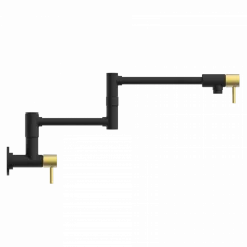 Wasserwerk Wall Mounted Pot Filler | Matte Black & Brushed Gold