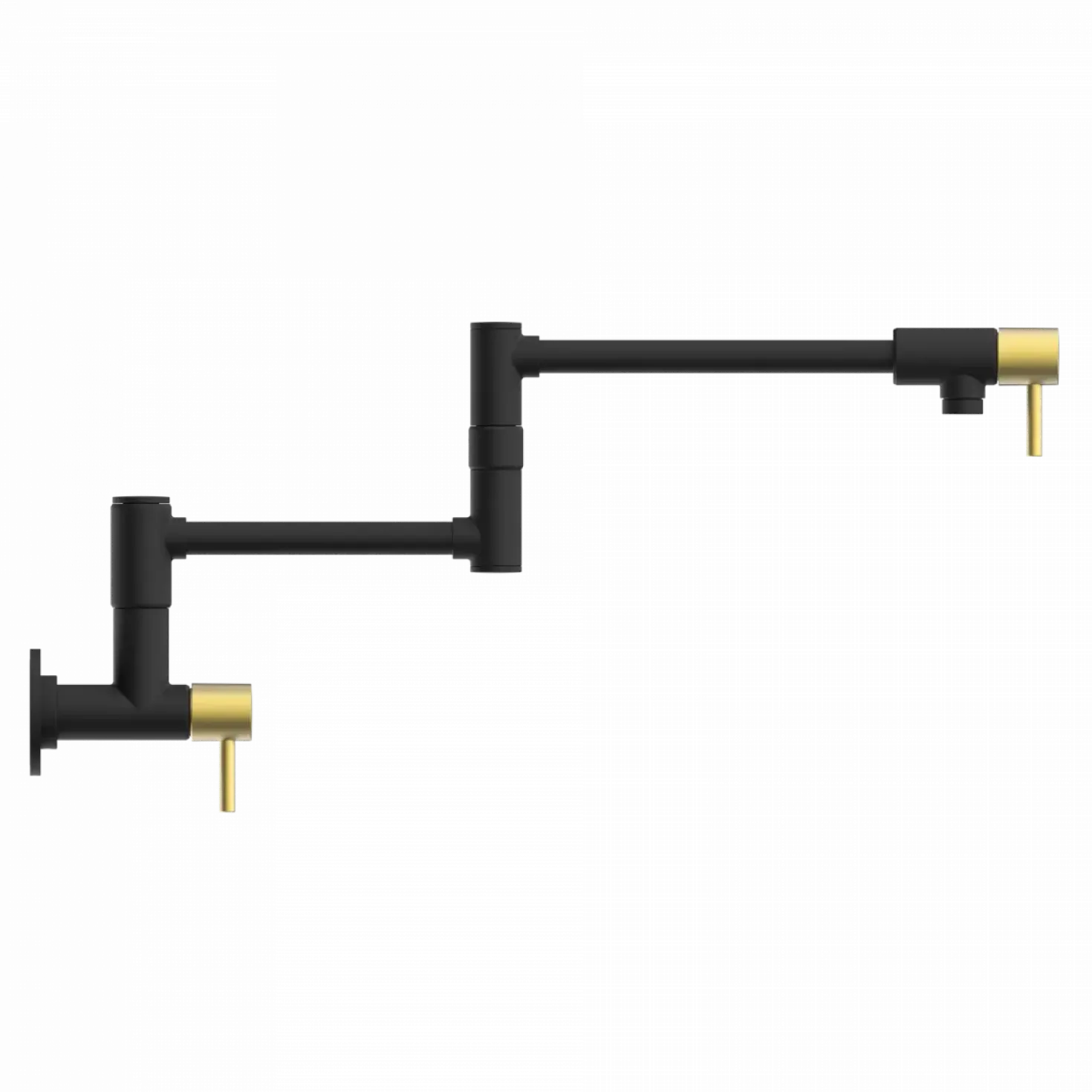 Wasserwerk Wall Mounted Pot Filler | Matte Black & Brushed Gold