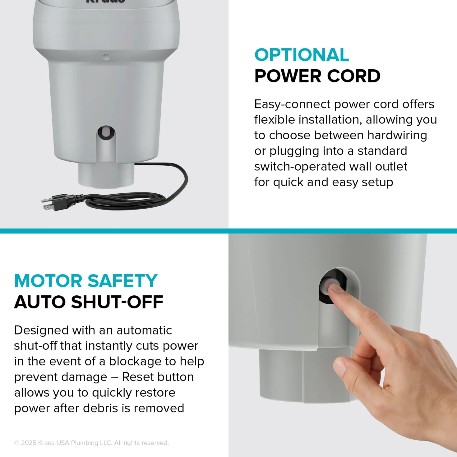 WasteGuard 3/4 HP Continuous Feed Garbage Disposal with Ultra-Quiet Motor