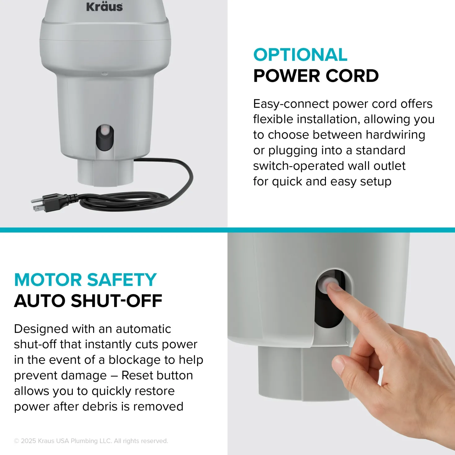WasteGuard 1/2 HP Continuous Feed Garbage Disposal with Ultra-Quiet Motor