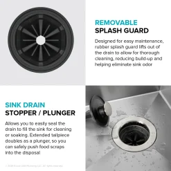 WasteGuard 1/3 HP Continuous Feed Garbage Disposal with Ultra-Quiet Motor