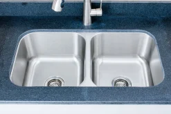 Wells Sinkware 33" 16-Gauge Undermount 50/50 Double Bowl Stainless Steel Kitchen Sink