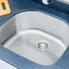 Wells Sinkware 24" 16-Gauge Undermount D-shaped Single Bowl Stainless Steel Kitchen Sink