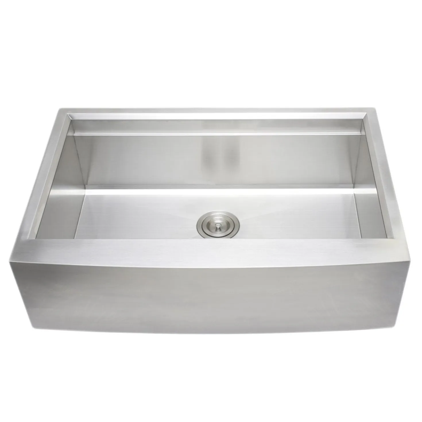 Wells Sinkware Handcrafted 33" Arched Apron Front Farmhouse Single Bowl Stainless Steel Kitchen Sink