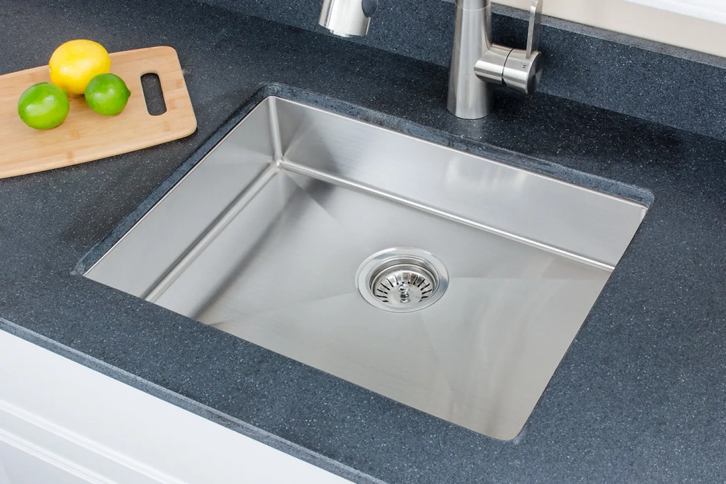 Wells Sinkware Handcrafted 23" 18-Gauge Undermount Single Bowl ADA Compliant Stainless Steel Kitchen Sink