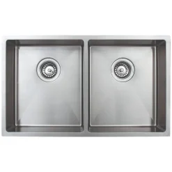 Wells Sinkware Handcrafted 30" 18-Gauge Undermount 50/50 Double Bowl ADA Compliant Stainless Steel Kitchen Sink