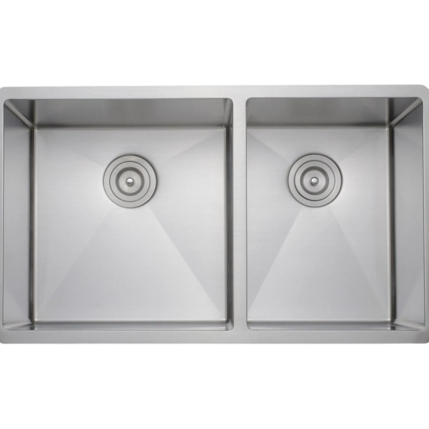 Wells Sinkware Handcrafted 33" 16-Gauge Undermount 60/40 Double Bowl Stainless Steel Kitchen Sink