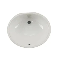 Wells Sinkware 17-Inch Oval Undermount Single Bowl Bathroom Sink