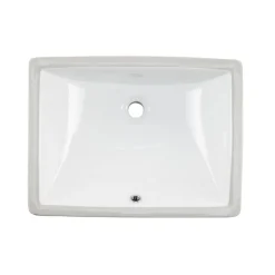 Wells Sinkware 20-Inch Rectangular Undermount Single Bowl Bathroom Sink